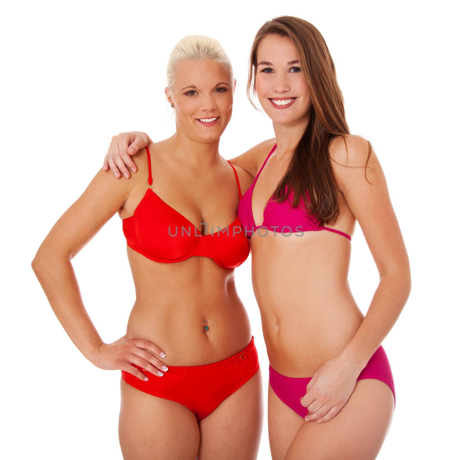 Two attractive young women in bikini by kaarsten