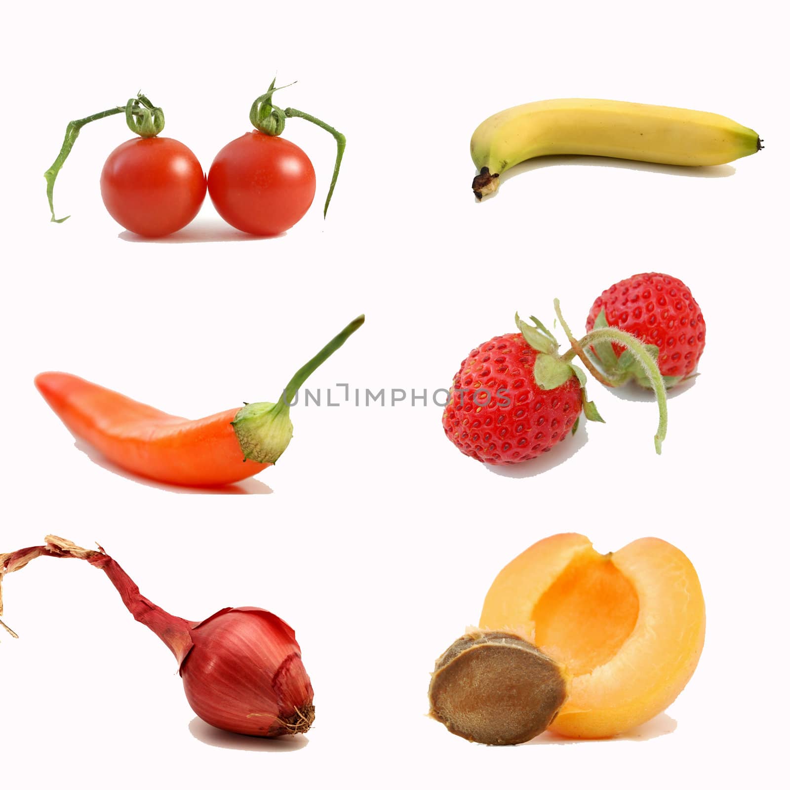 Set of various fruits and vegetables by nehru