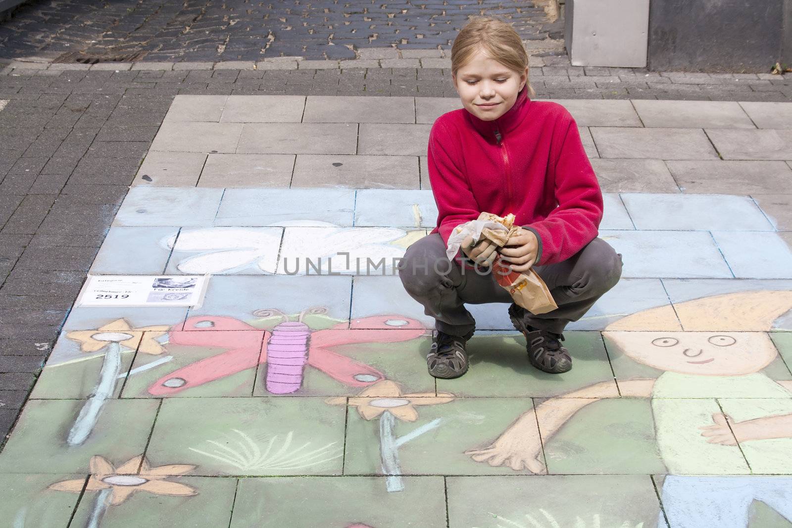 street painting in Geldern, Germany by miradrozdowski