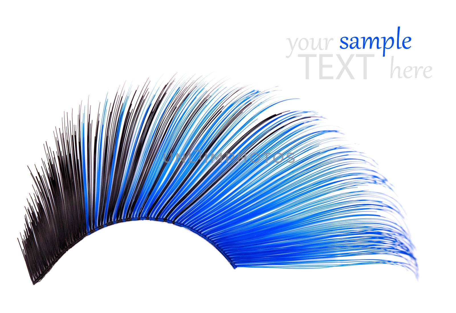 false eyelashes isolated on white 