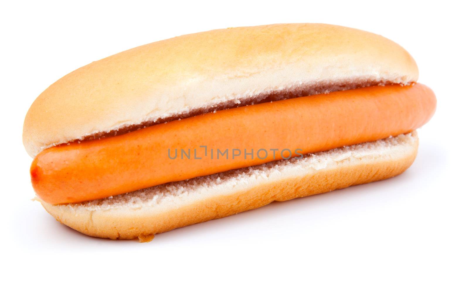 Hot dog on a white background 