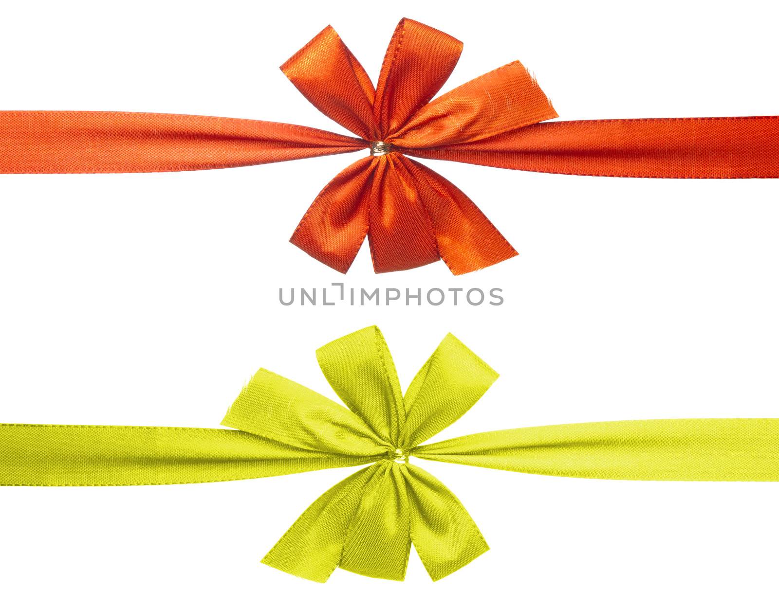 two gift bow isolated on white 