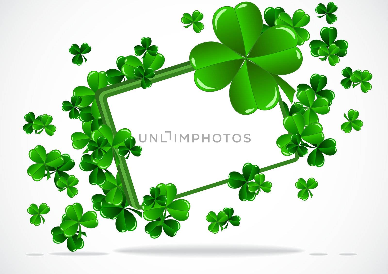 abstract background of St Patrick Day with shamrock vector illustration
