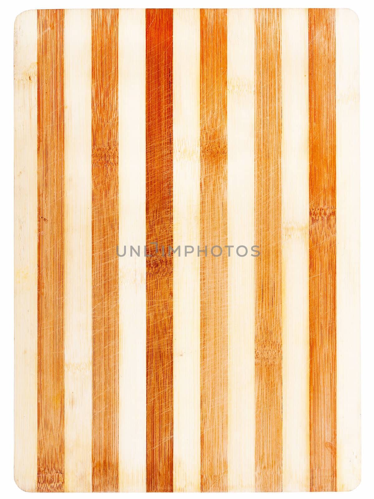 Background bamboo wood with a light frame, isolated