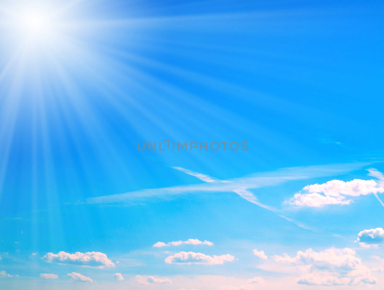 sunny sky background by motorolka