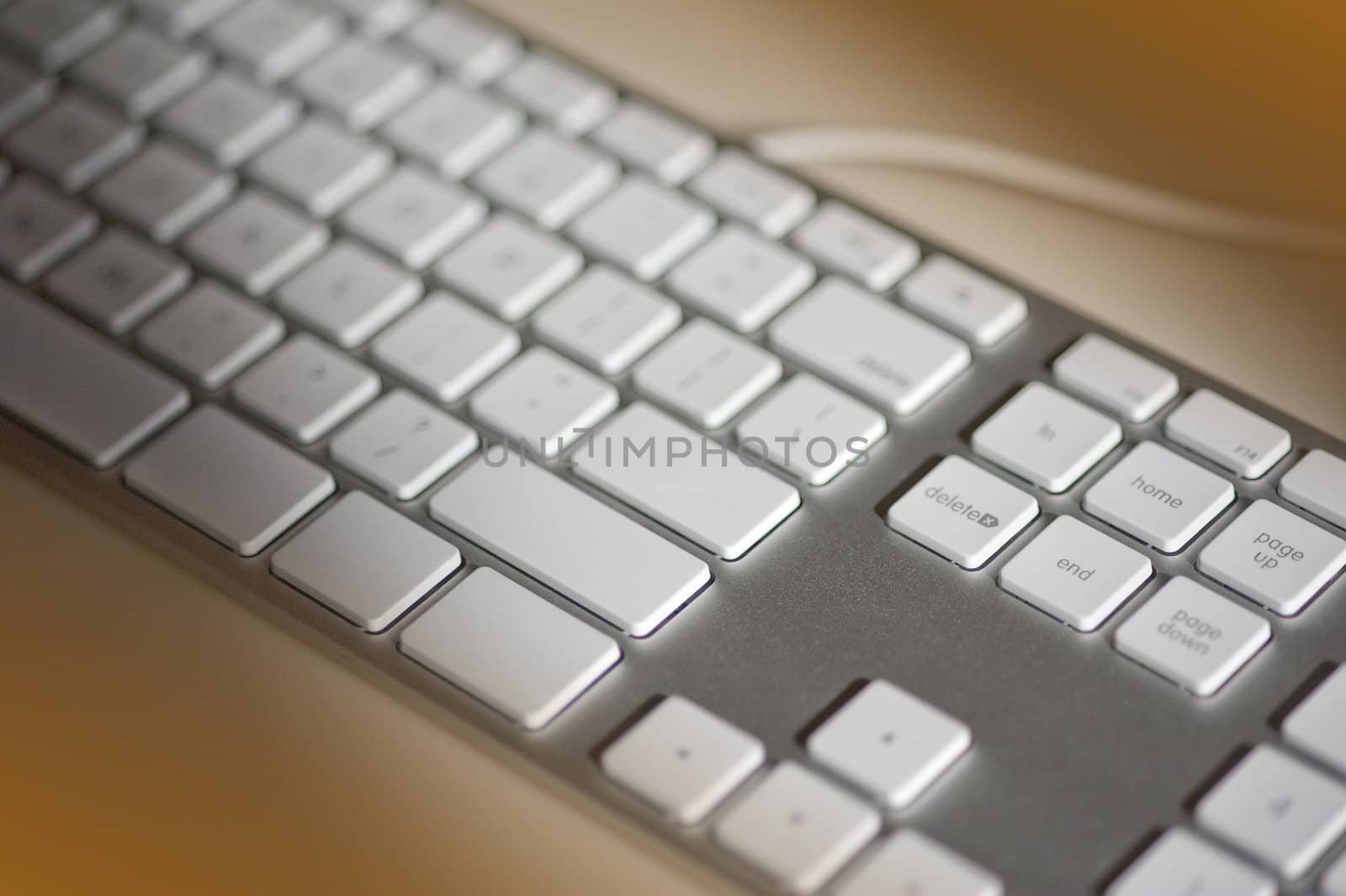 Keyboard in brown with limited depth of field