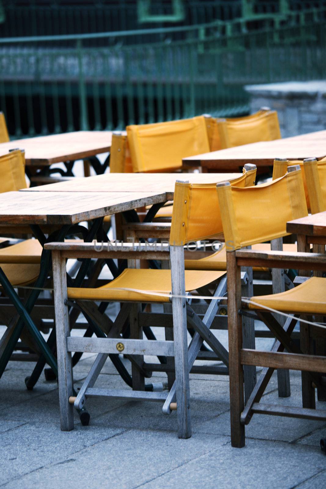 cafe interior background in deep of field