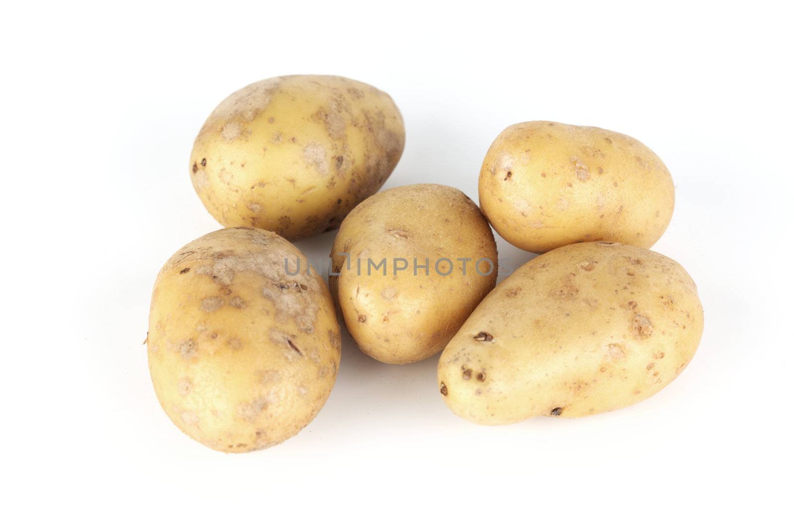 potato pile isolated on white background