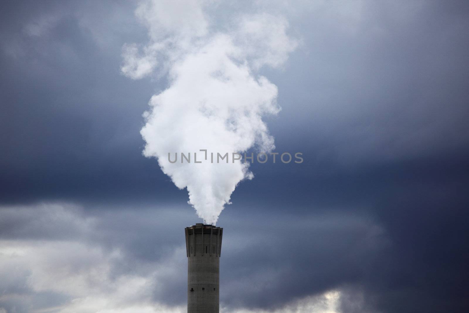 gray smoke in the sky