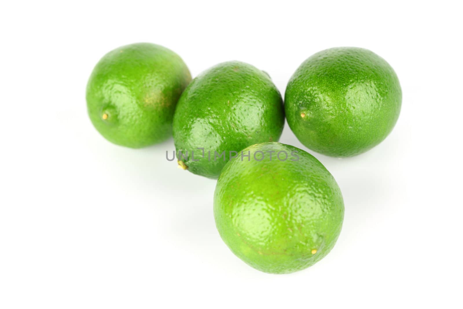 lime pile isolated on white background