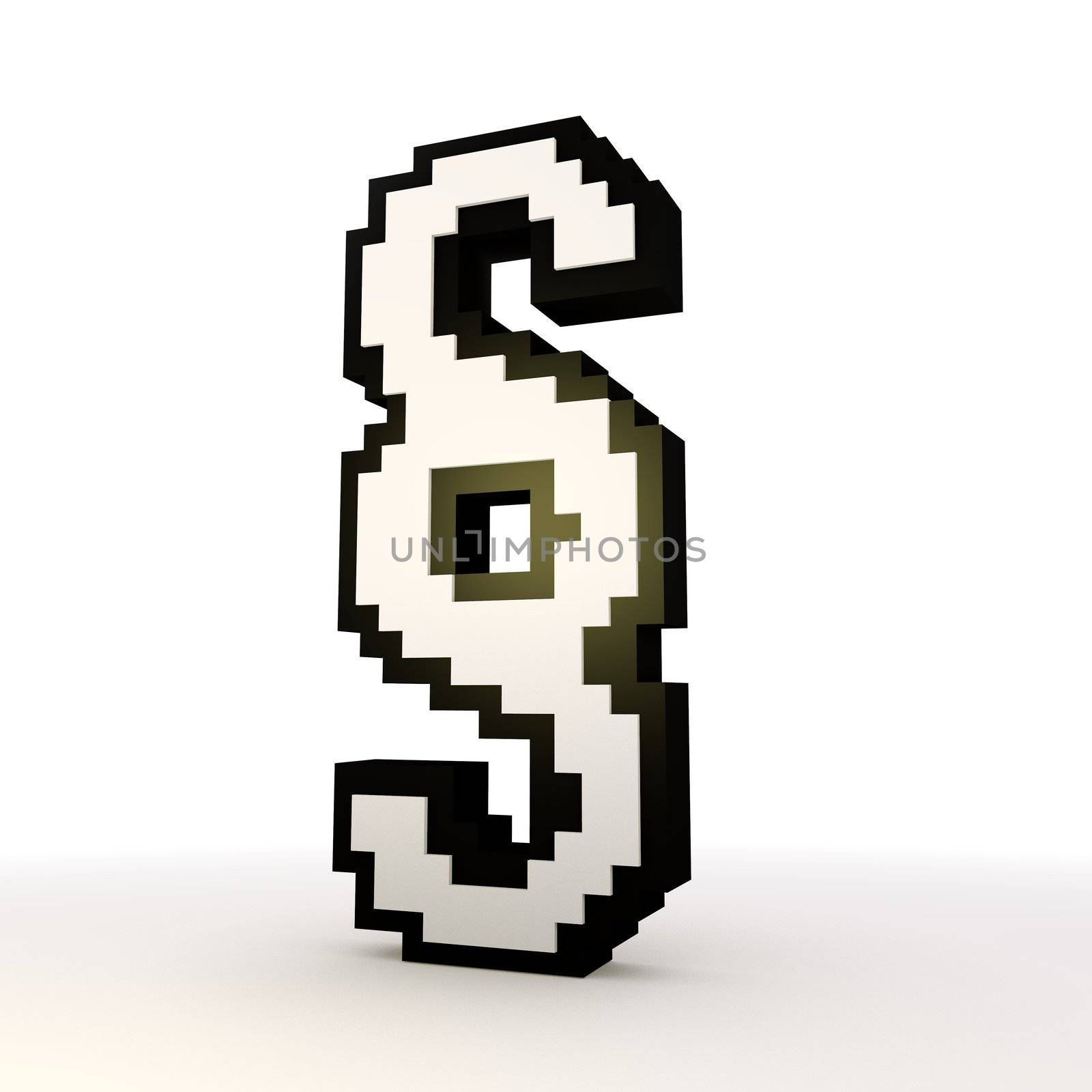 3D graphic  Isolated law icon symbol in a stylish white background