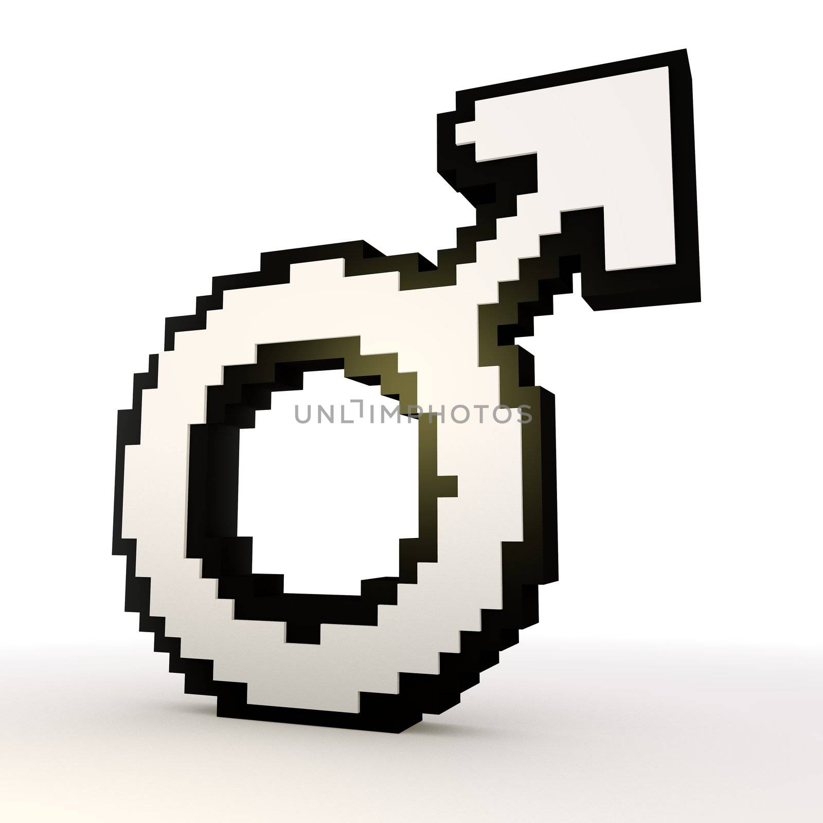 3D graphic  Isolated  man icon in a stylish white background