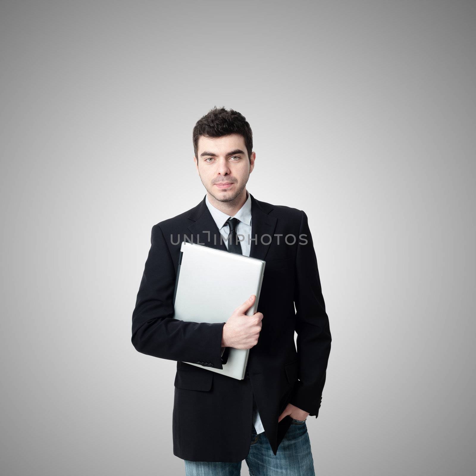 business man with notebook  by peus
