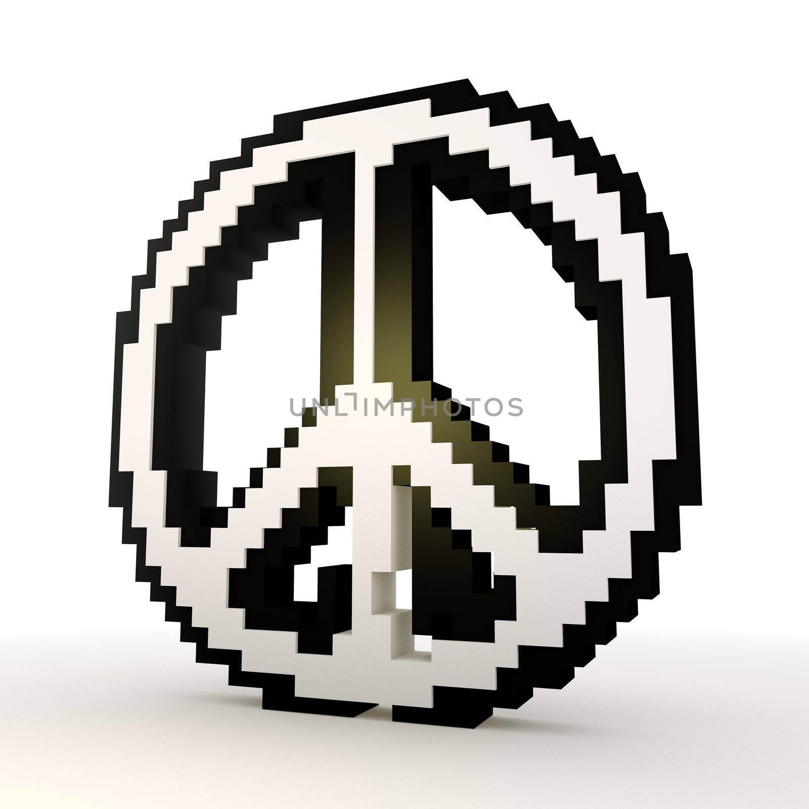 Elegant peace symbol in a stylish white background by onirb