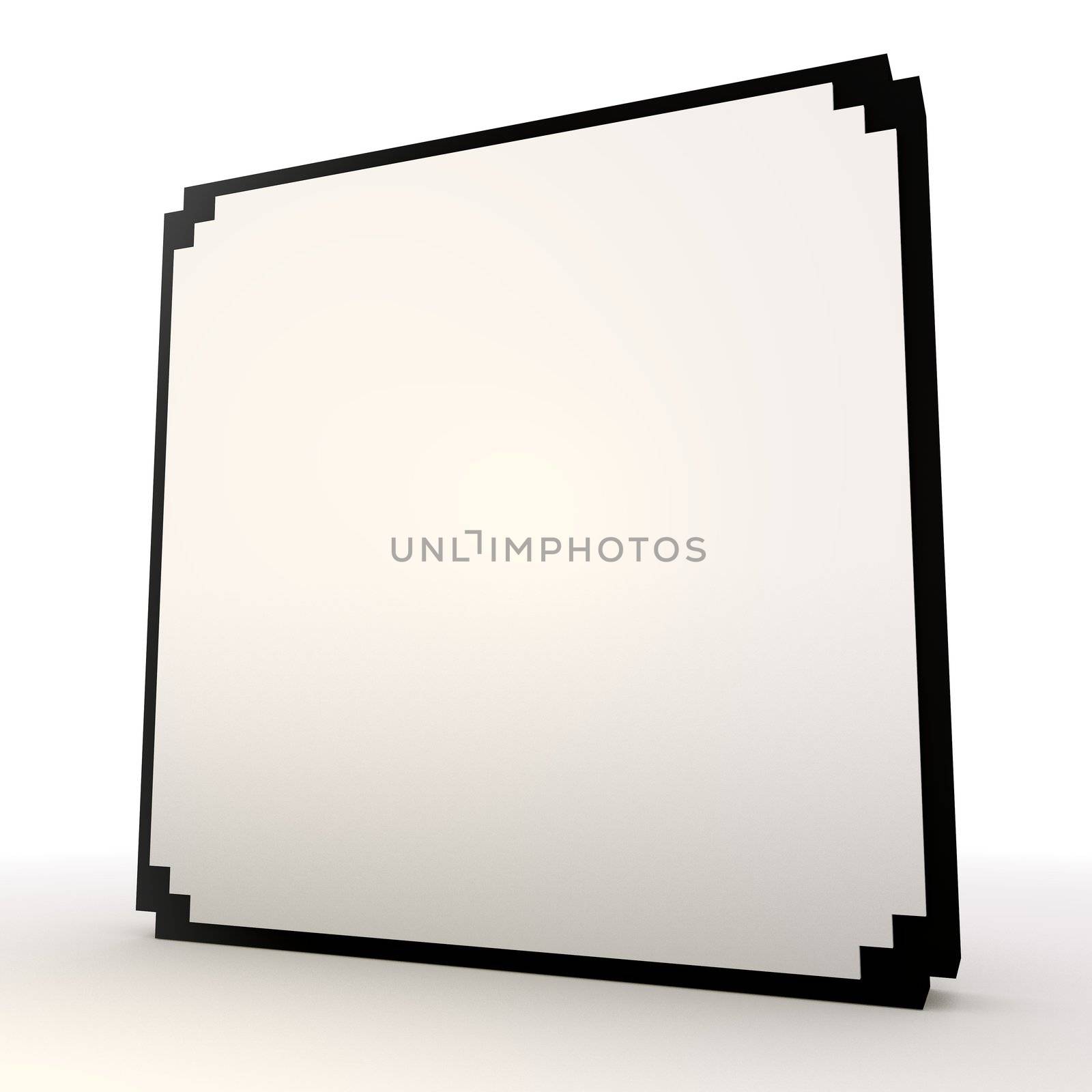 3D graphic  Rectangle icon symbol in a stylish white background