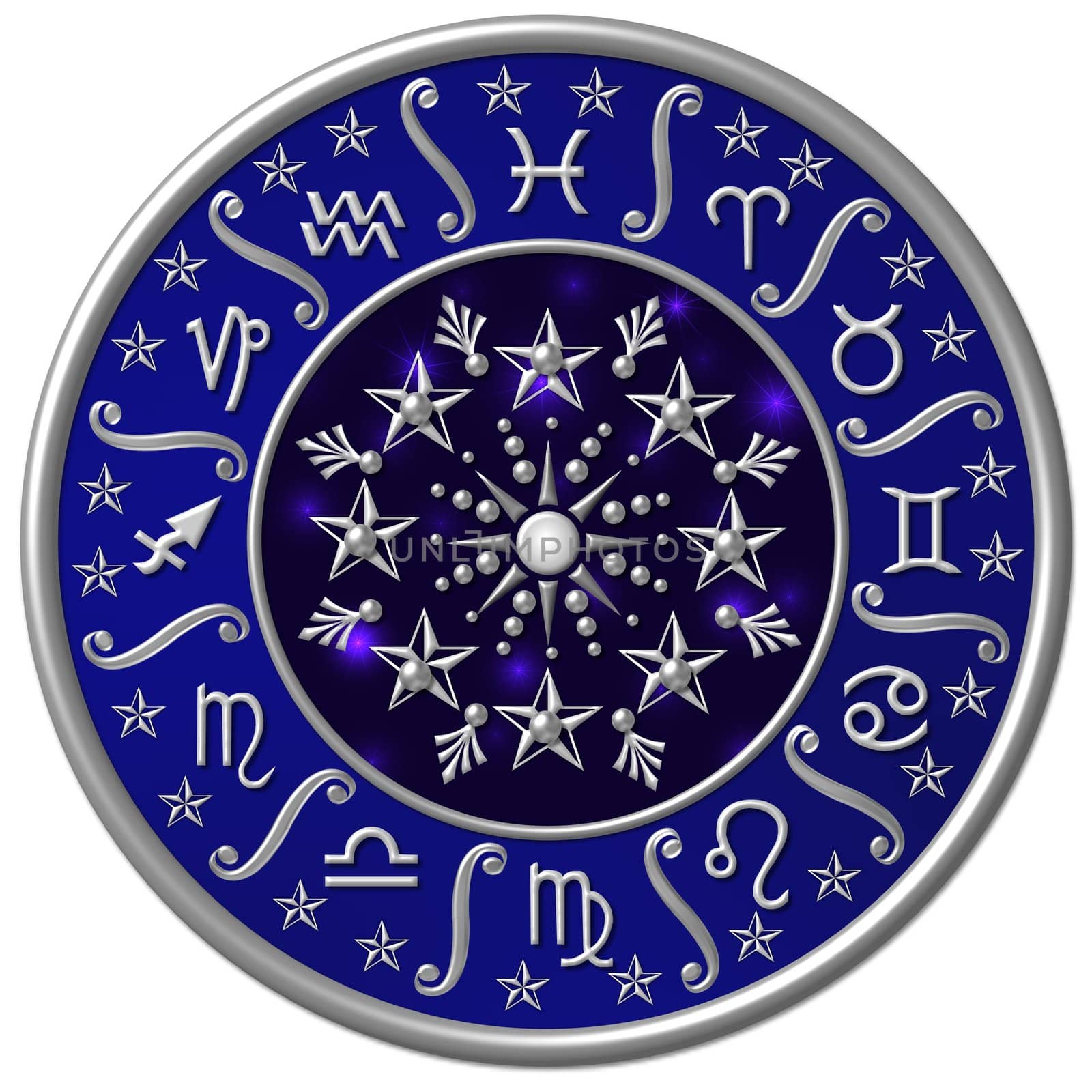 Zodiac - horoscope blue design - constellation by peromarketing