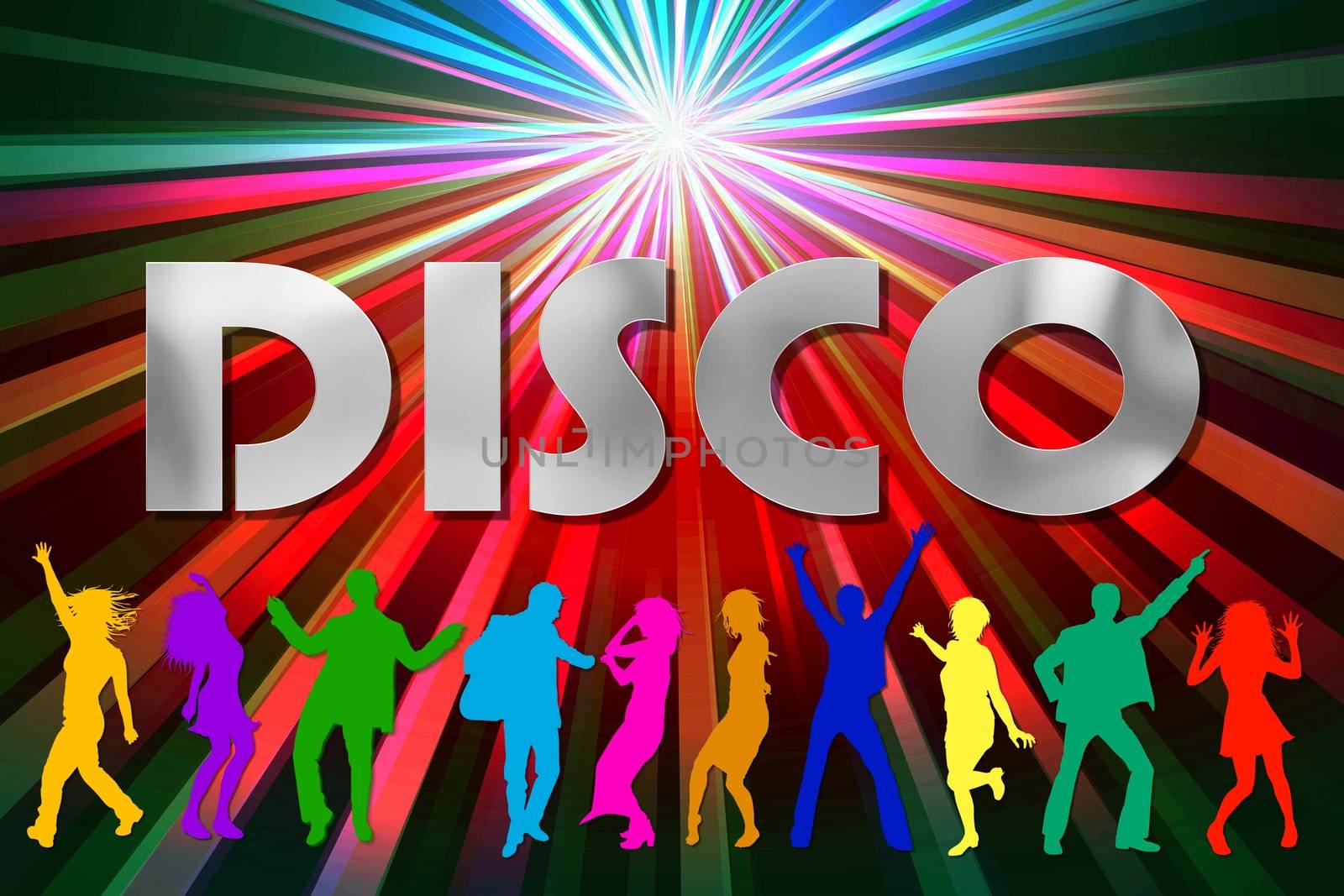 colorful disco - people by peromarketing