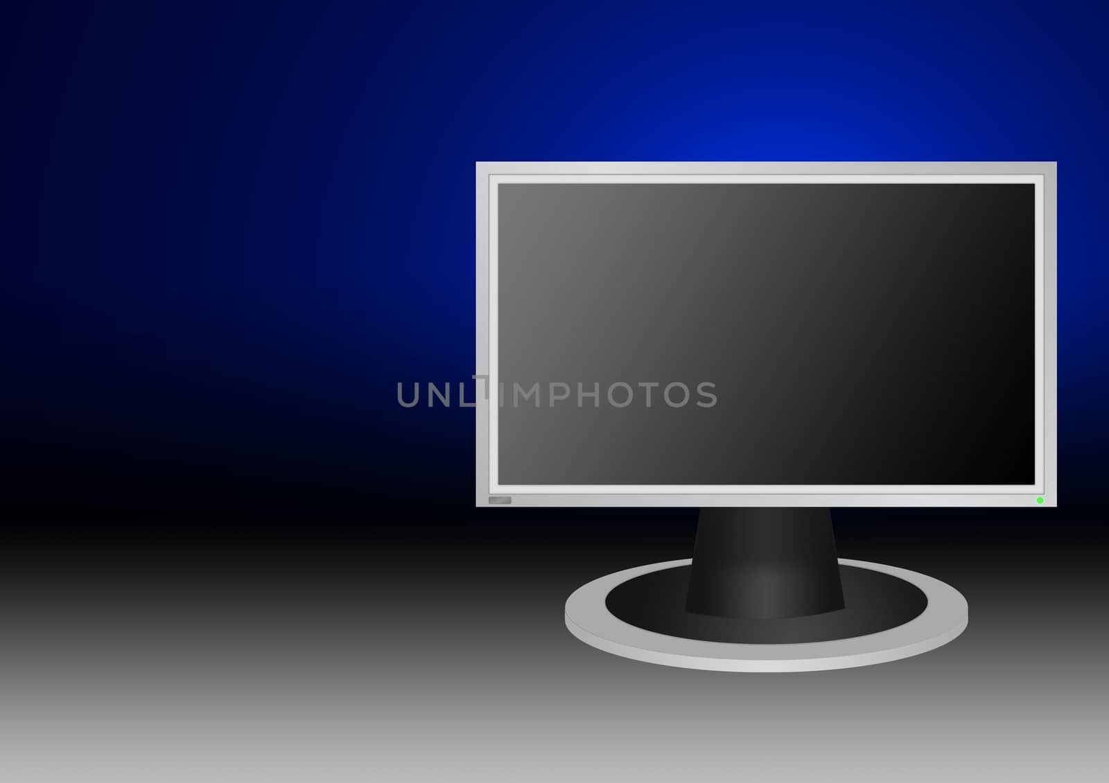 The high resolution of image LCD of the monitor for style  background (16:9) with the button and a bulb - "is included")