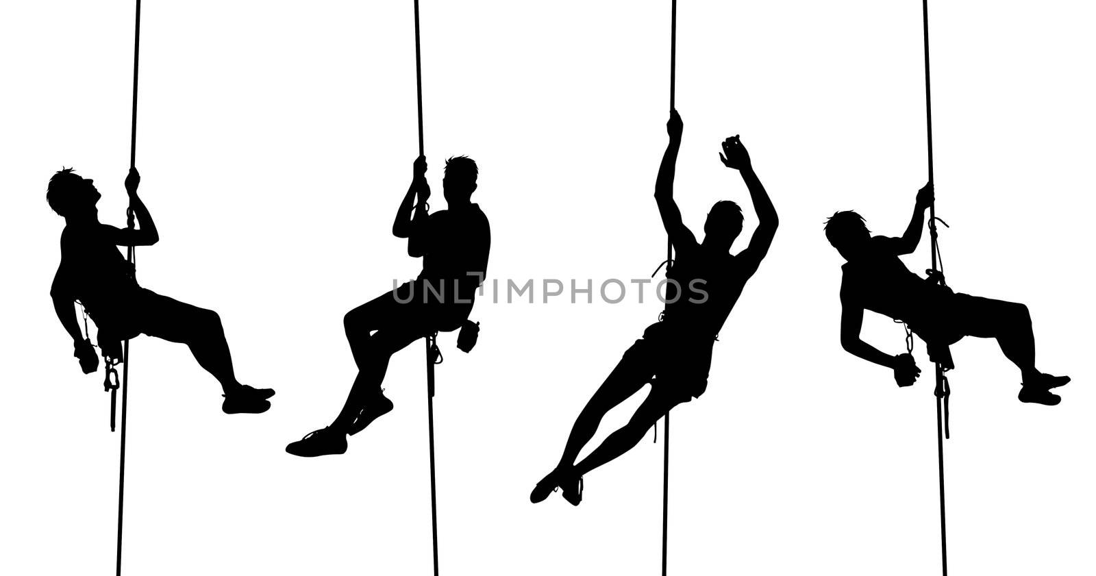 Set of male climber by peromarketing