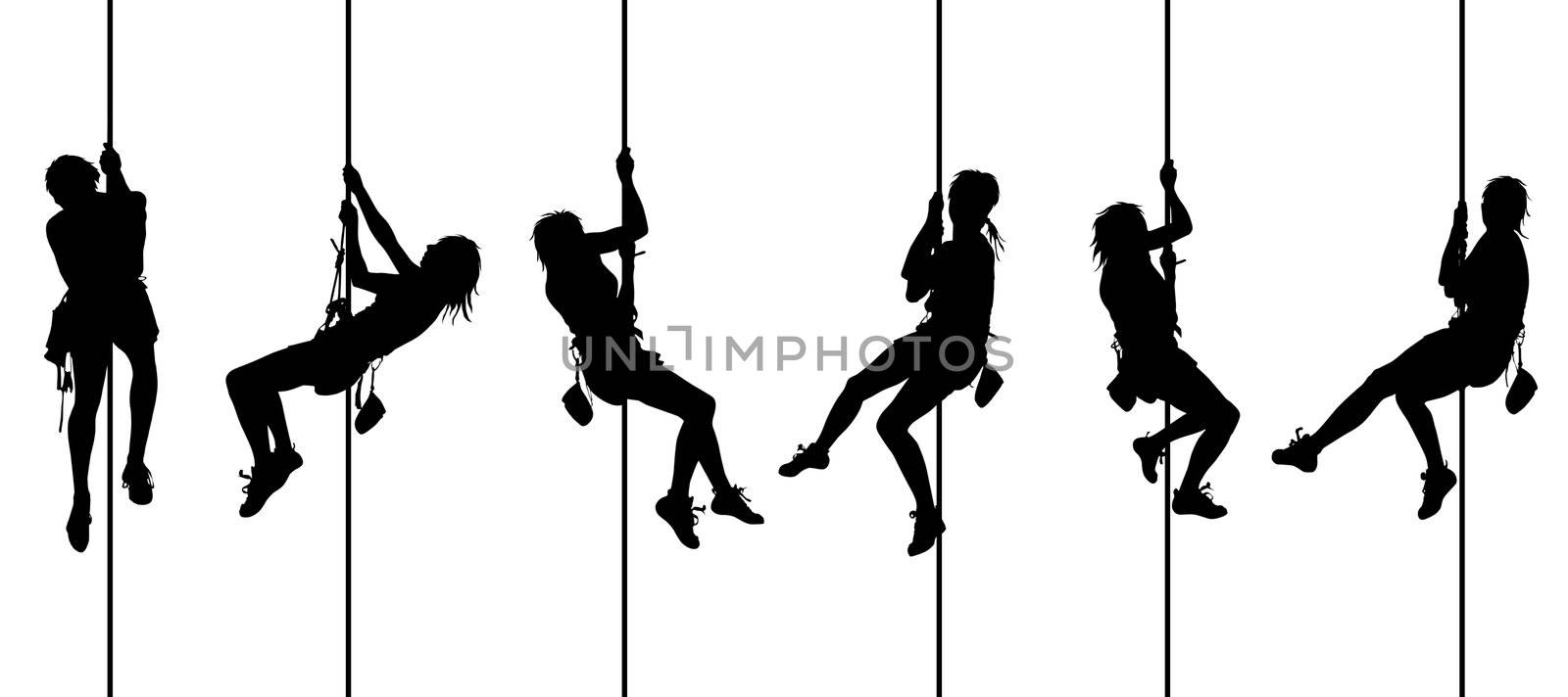 Set of female climber by peromarketing