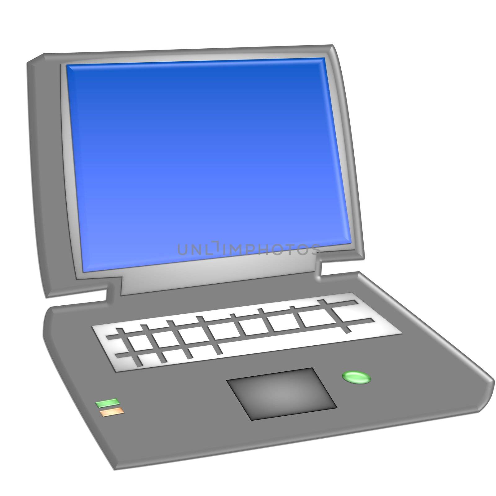 illustration of a laptop computer by peromarketing