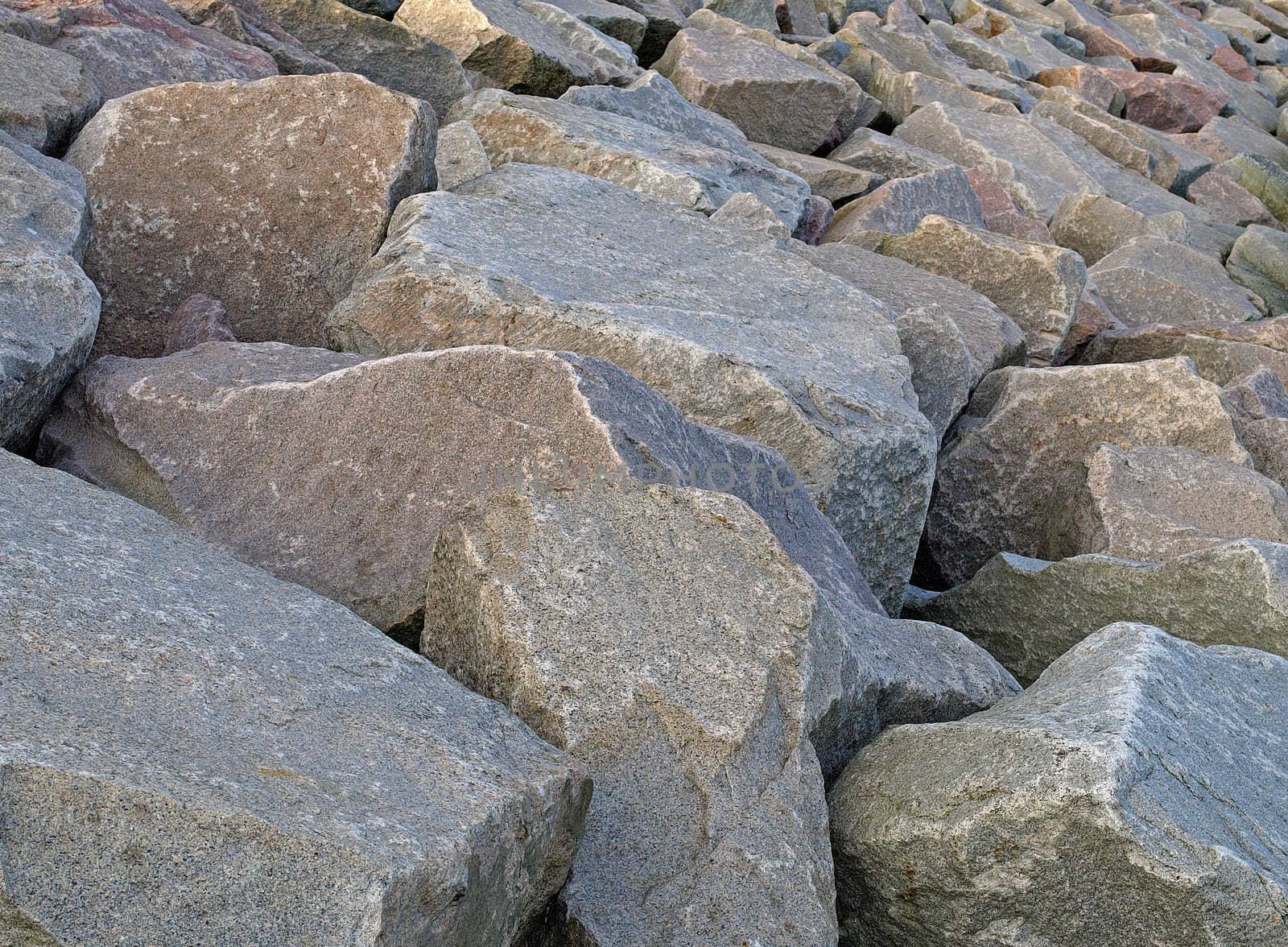 Breakwater boulders by Ric510