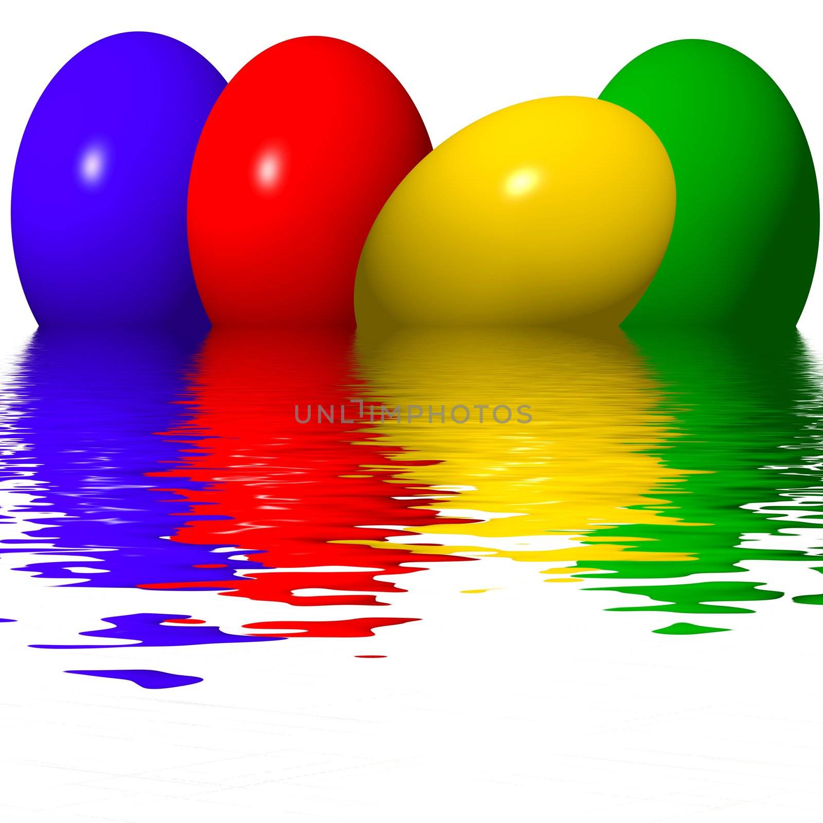 illustration of colorful easter eggs by peromarketing