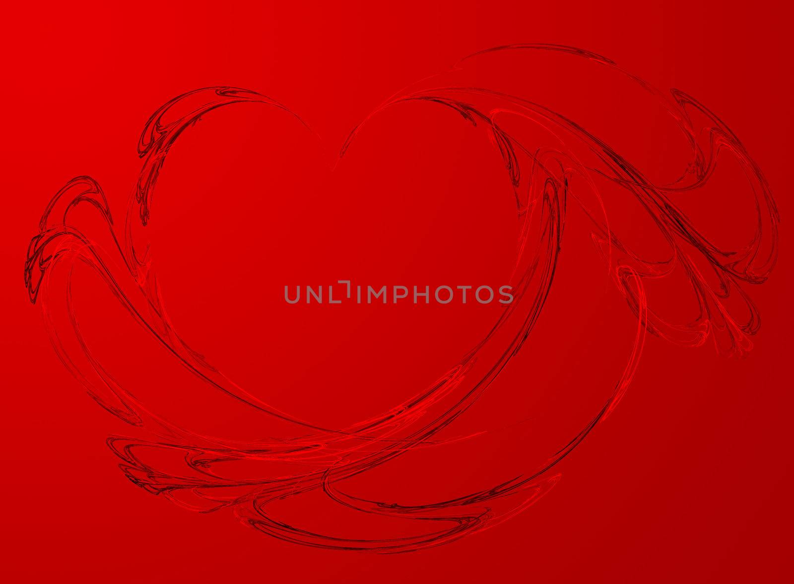 red heart- background by galdzer
