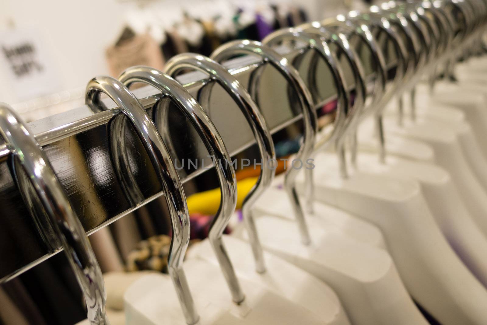 Row of clothes hangers
