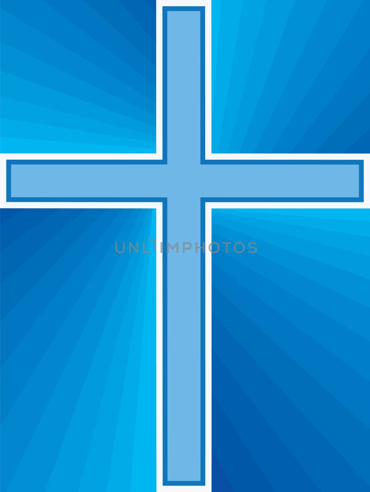 Blue Shiny Cross by antkevyv