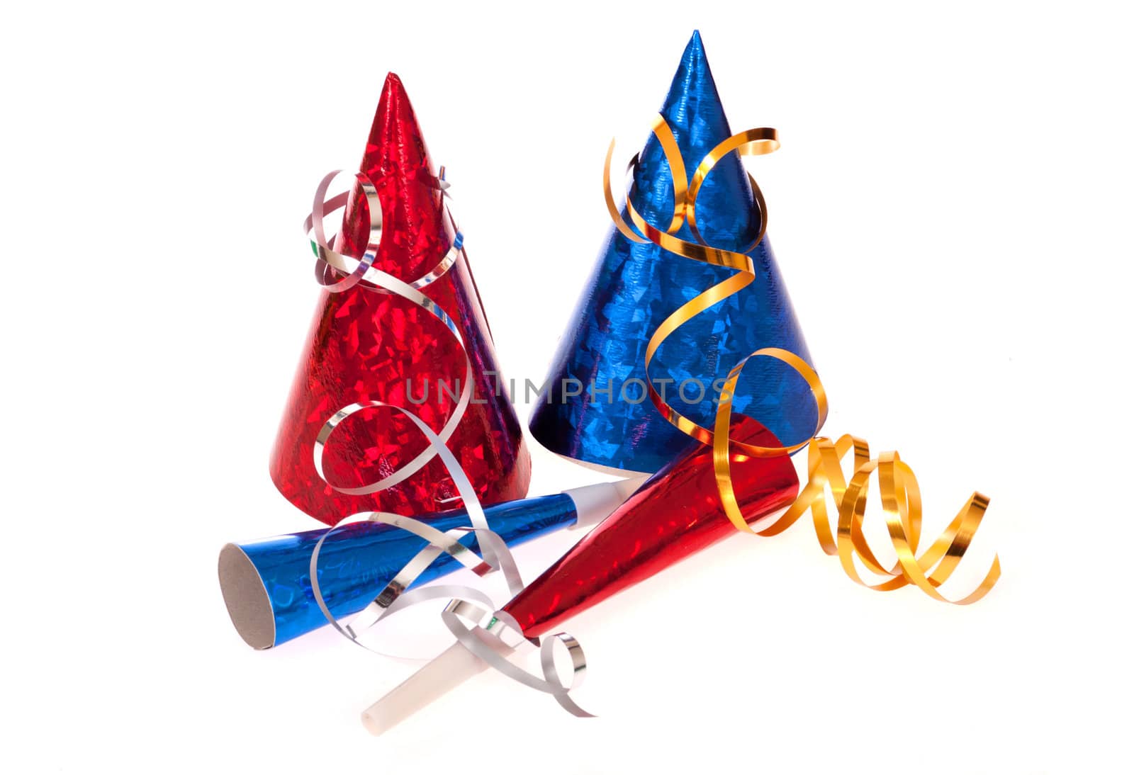 party items, photo on the white background 