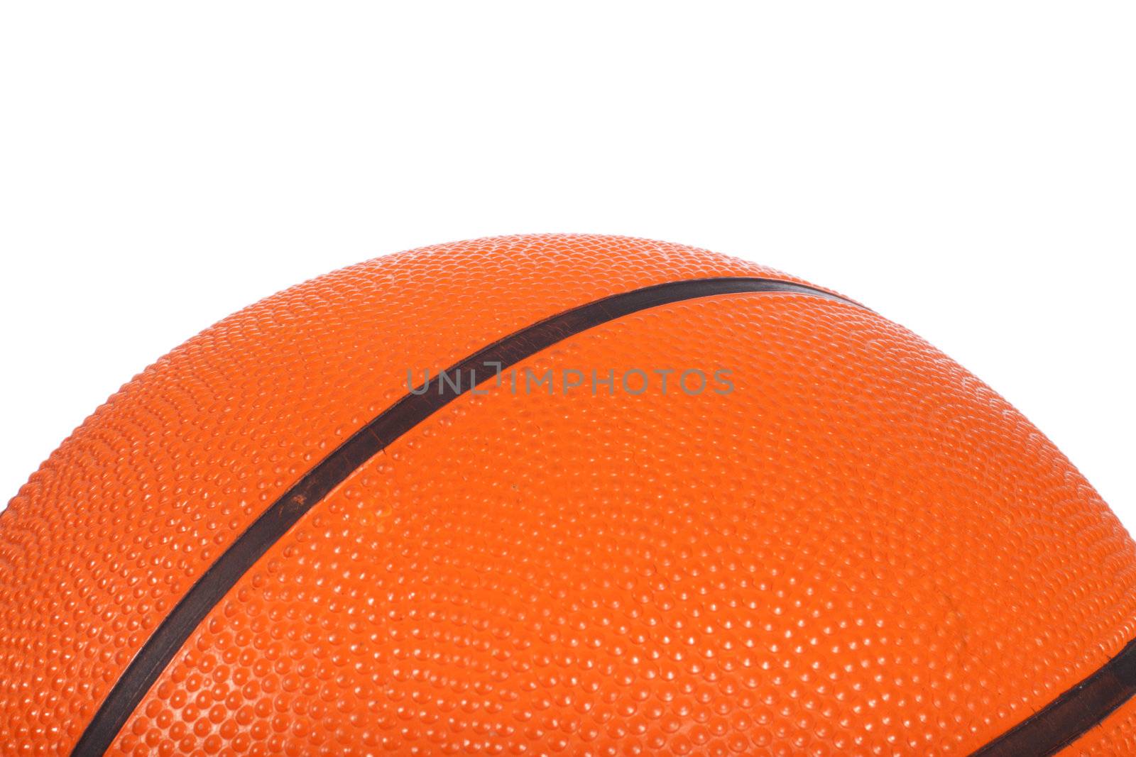 Orange basket ball, photo on the white background