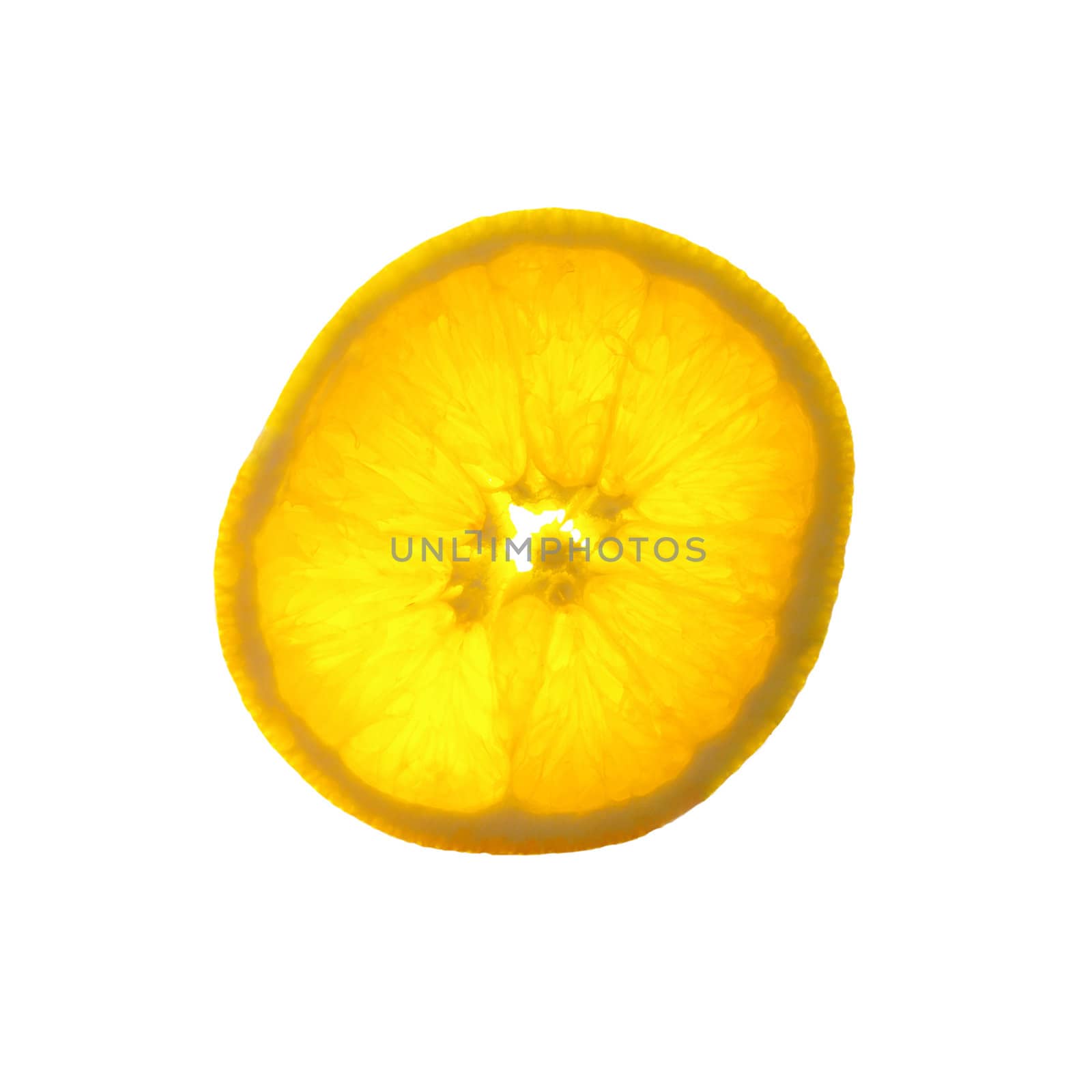 Orange sliced on white background, Fruit isolated