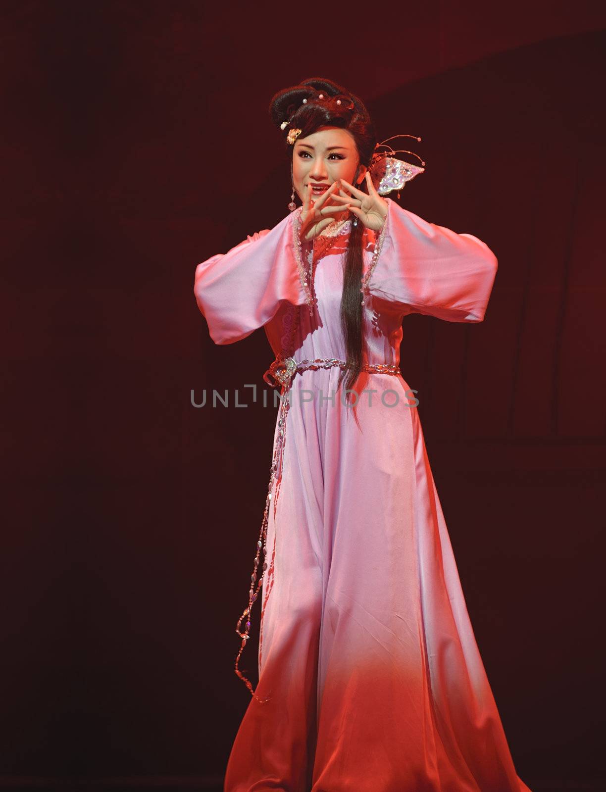 pretty chinese traditional opera actress with theatrical costume by jackq