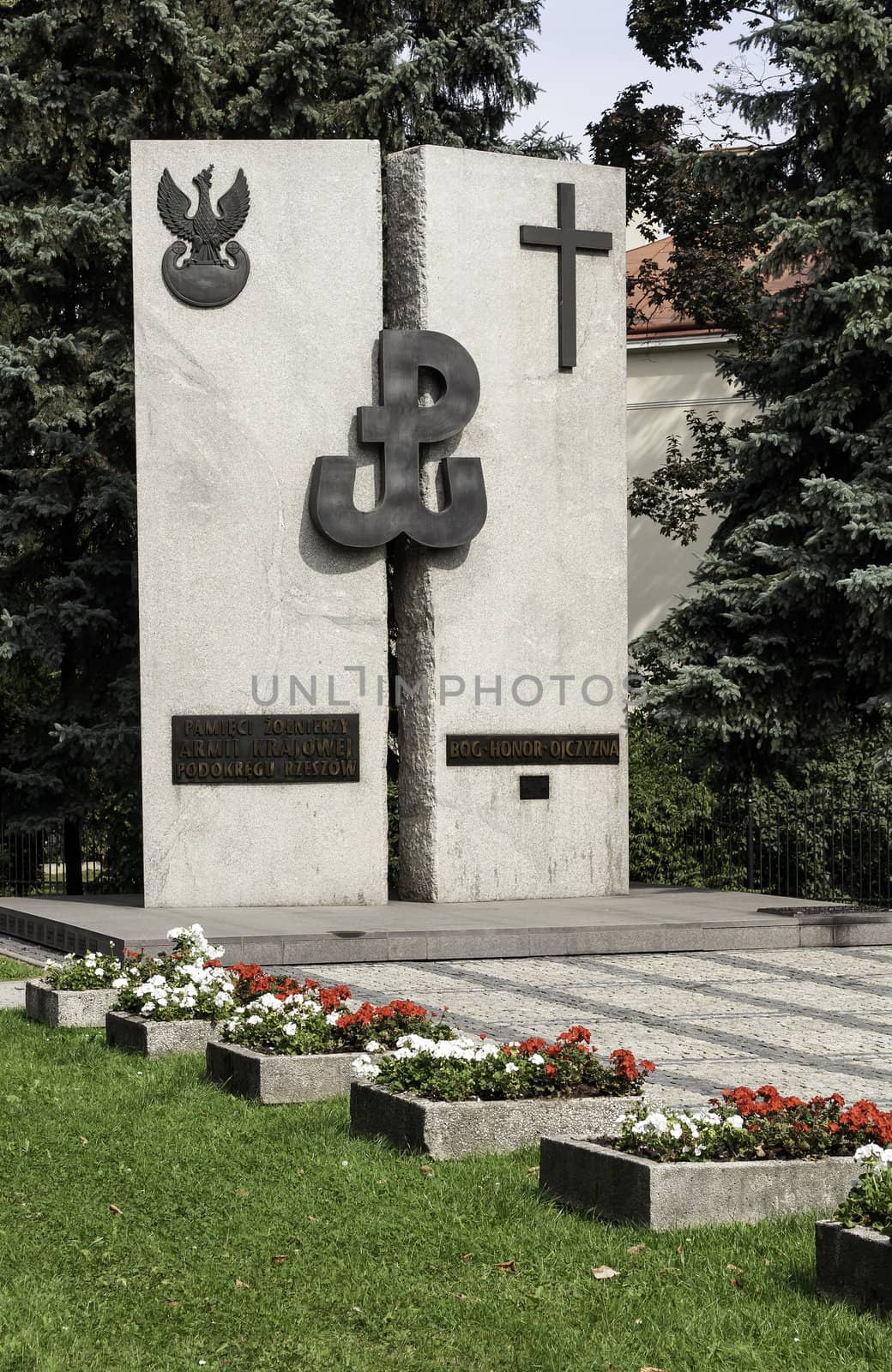 Polish military memorial in the city of Rzeszow.