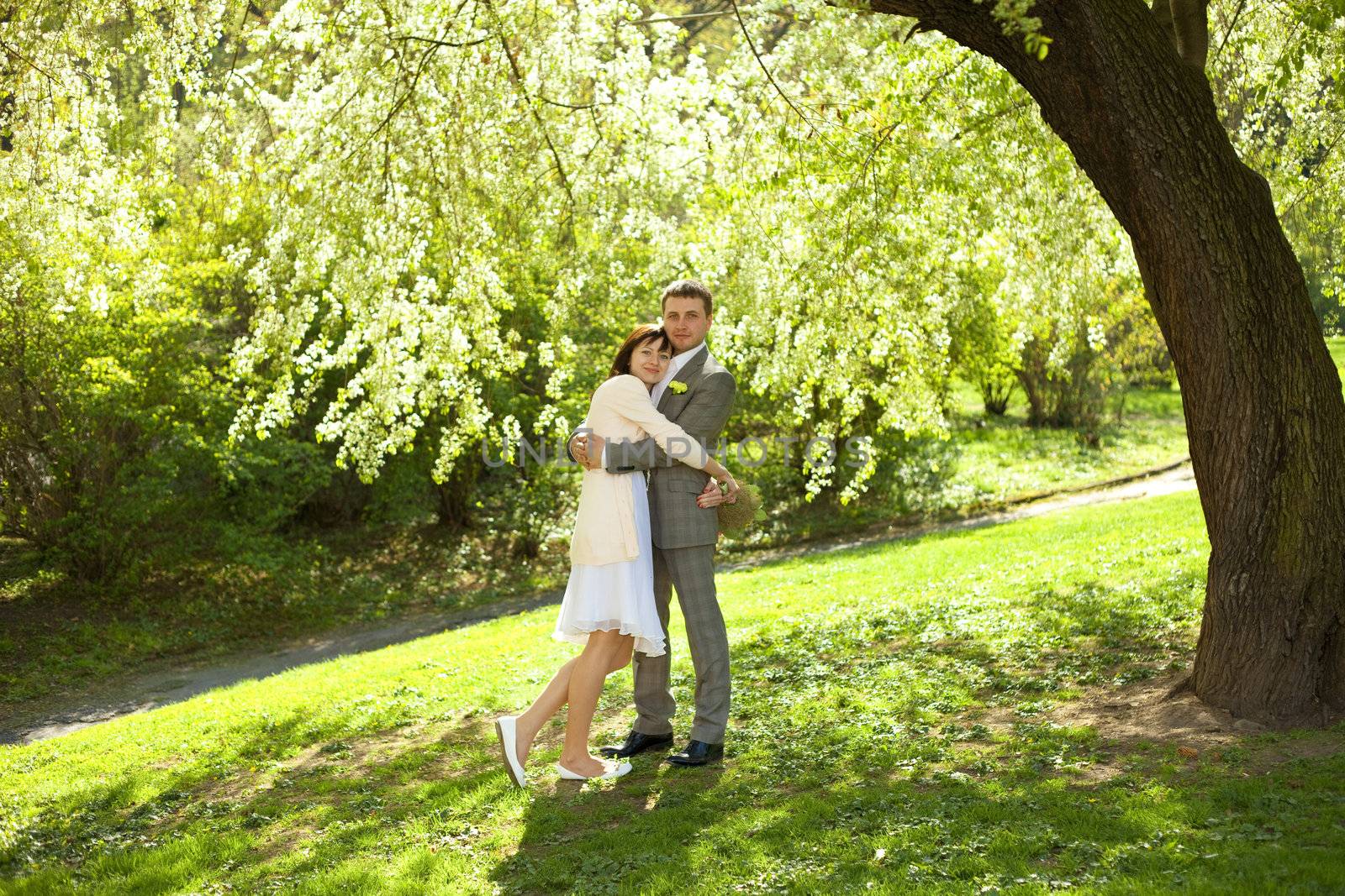 just married standing under the greenwood tree by jannyjus
