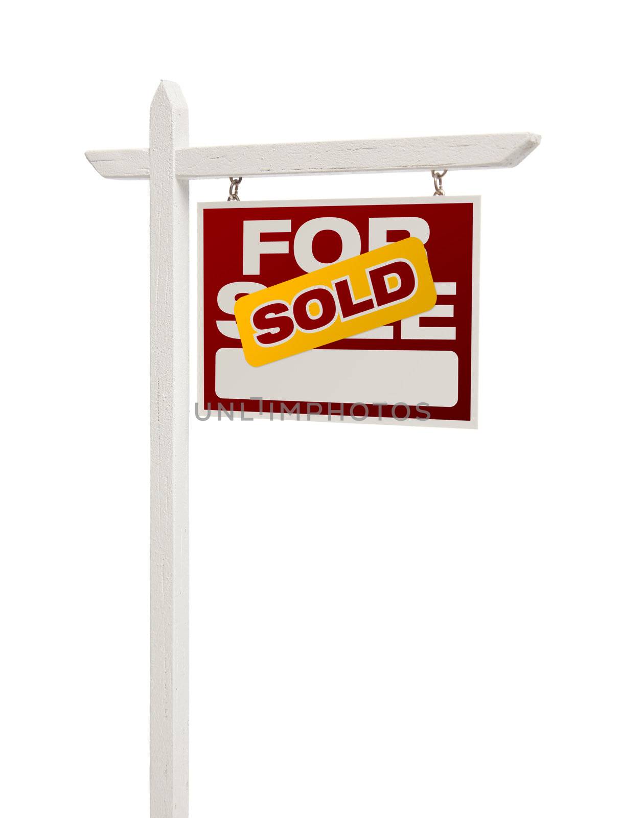 Sold For Sale Real Estate Sign Isolated - Right by Feverpitched