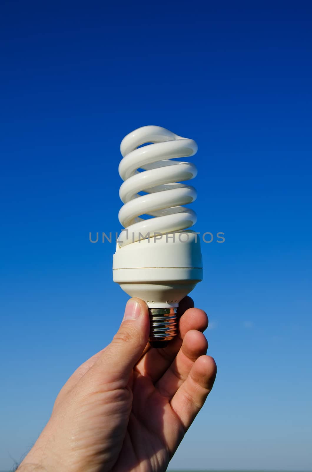 light bulb in hand