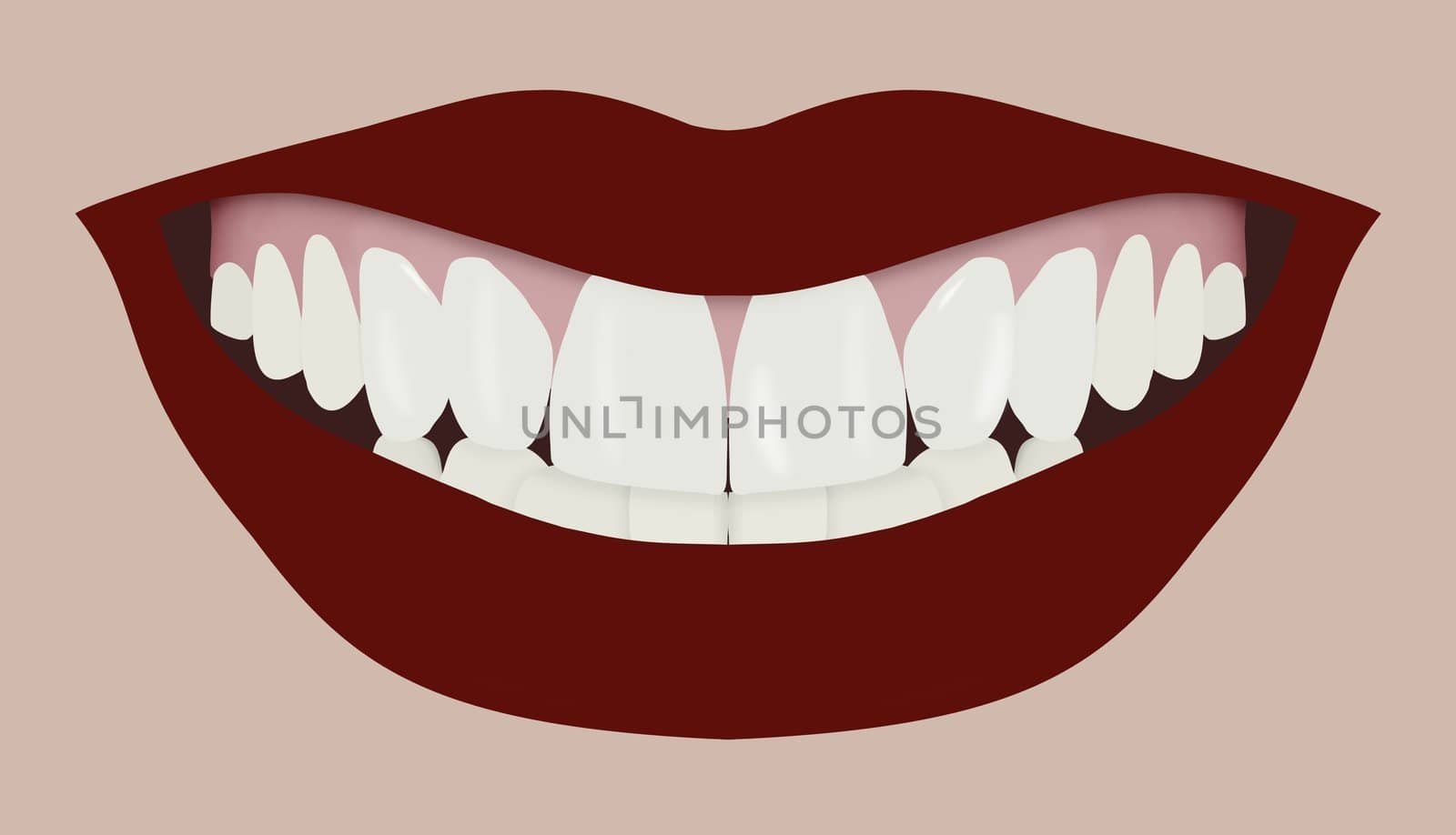Illustration of a large mouth smiling