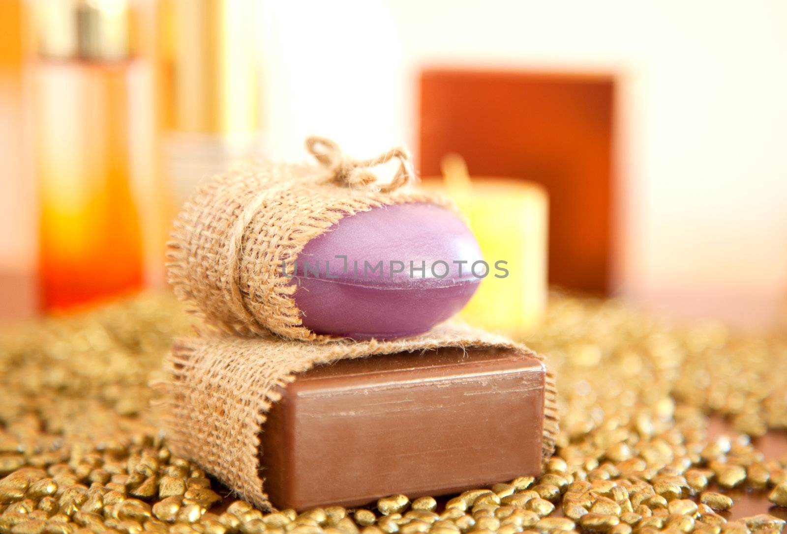 Handmade Soap closeup.