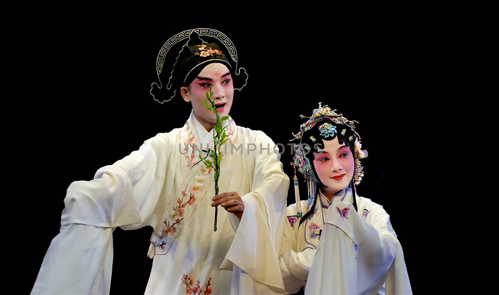 pretty chinese traditional opera actress with theatrical costume by jackq