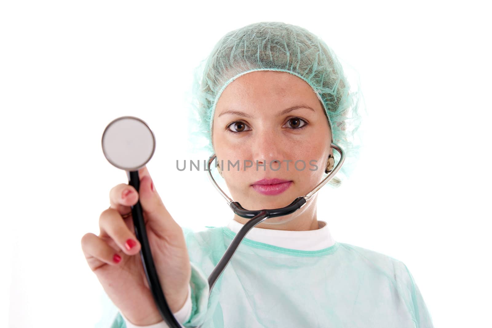 nurse on a white background