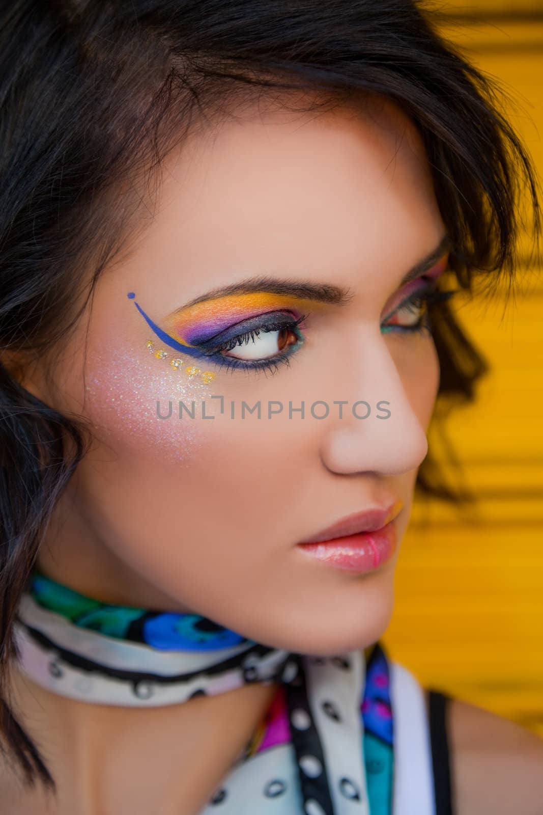 Female portrait colourful makeup by vilevi