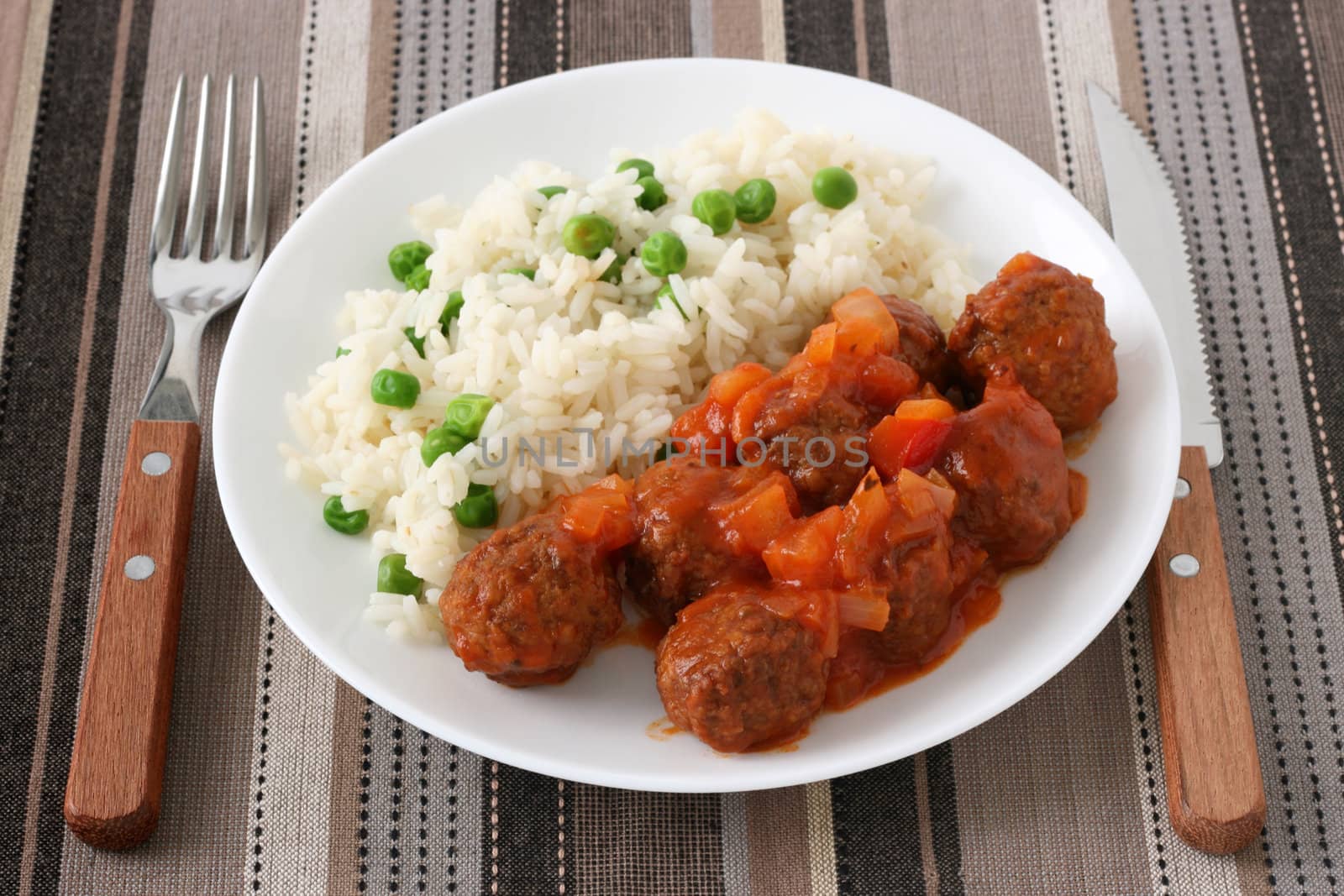 meatballs with rice