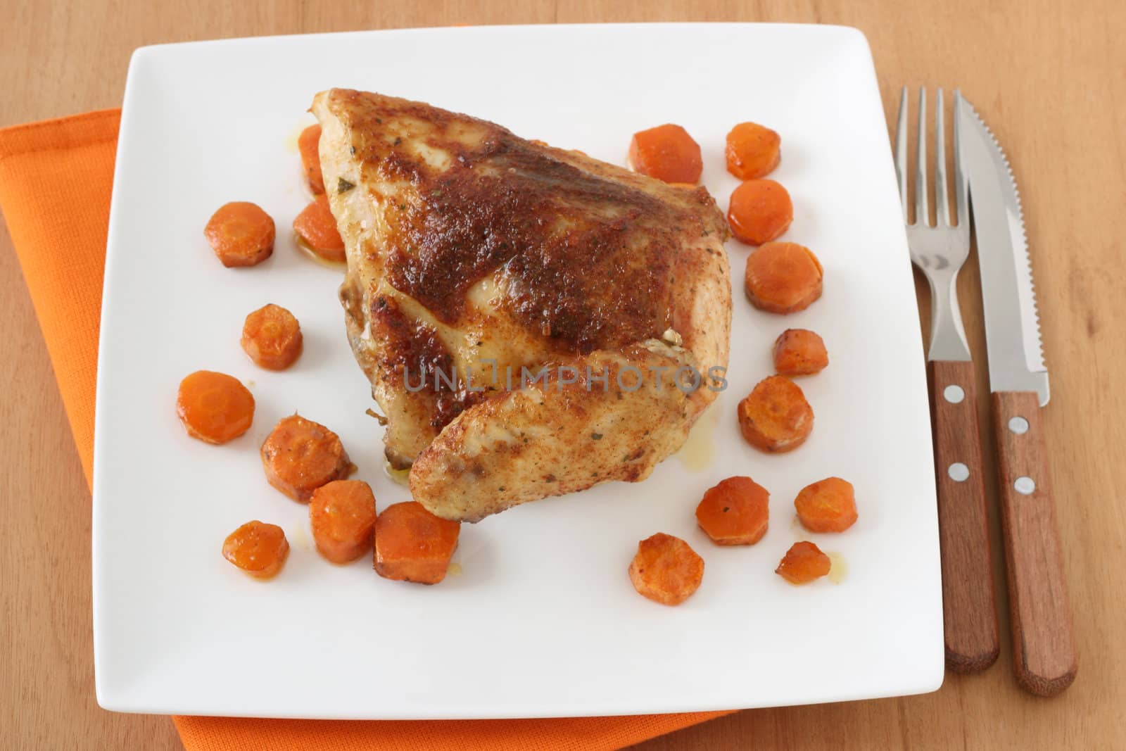 fried chicken with carrot