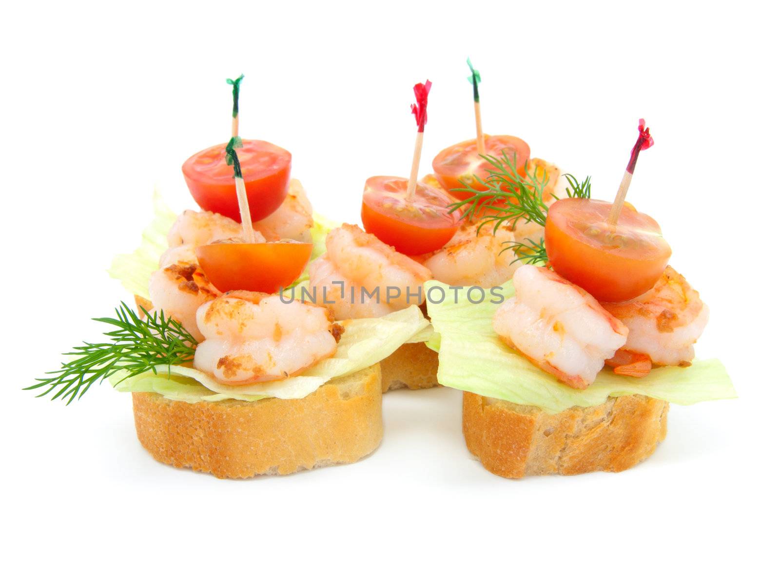 canape made from shrimp by motorolka