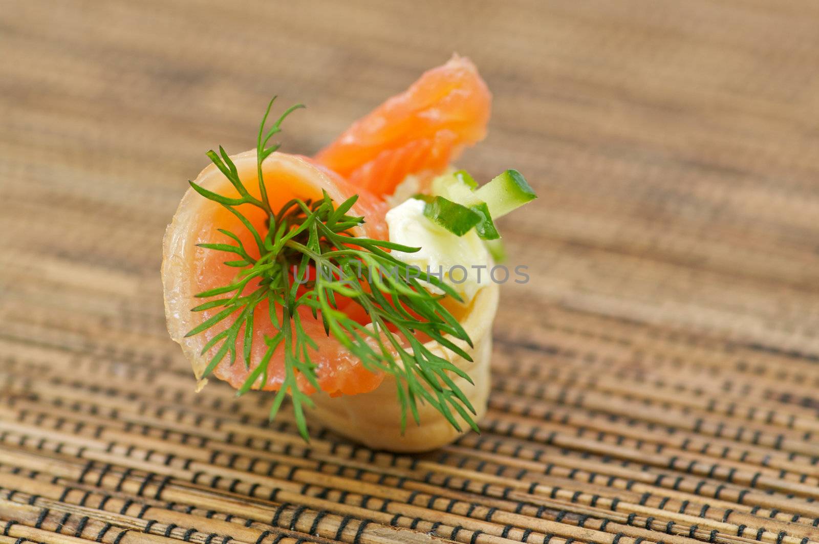 Snack with Smoked Salmon by zhekos