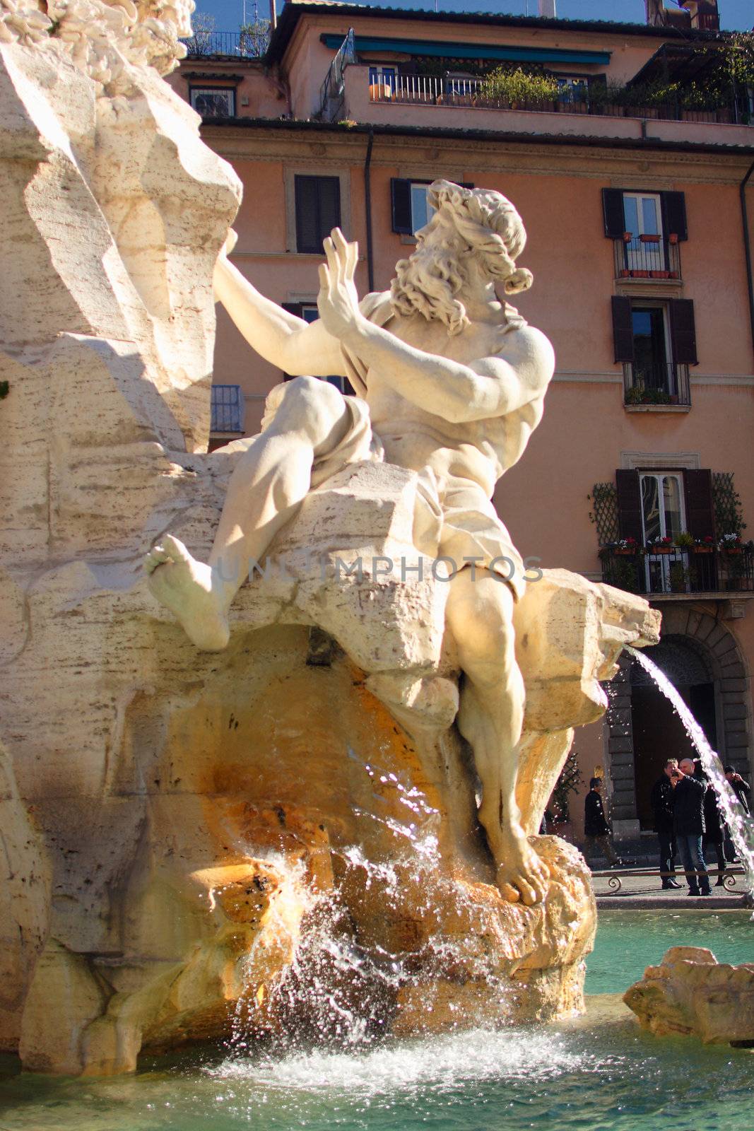 Rome, fountain of four rivers,  ,Architecture, Art, Attraction, Capital, City, Culture, Europe, Famous, Fountain, Historic, History, Italian, Italy, Landmark, Marble, Monument, Obelisk, Sculpture, Square, Statue, Street, Tourism, Tourist, Travel,