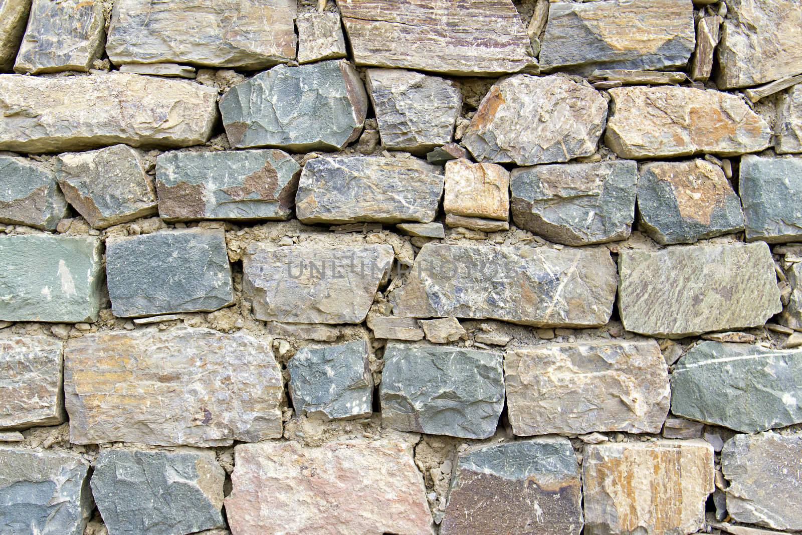 wall of rough stones  by Plus69