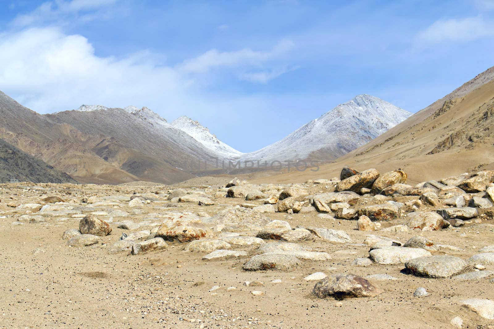 view of the valley in the Himalayas